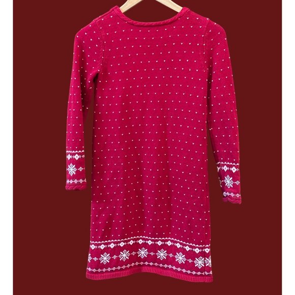 2009 GymboreeKnit Sweater Dress Girls Holiday Nordic Snowflake Winter Outfit - Picture 3 of 6